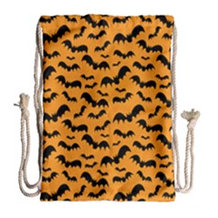 Pattern Halloween Bats  Icreate Drawstring Bag (large) by iCreate