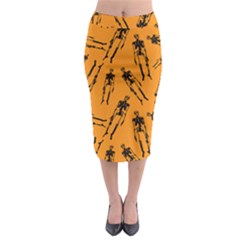 Halloween Skeletons  Midi Pencil Skirt by iCreate
