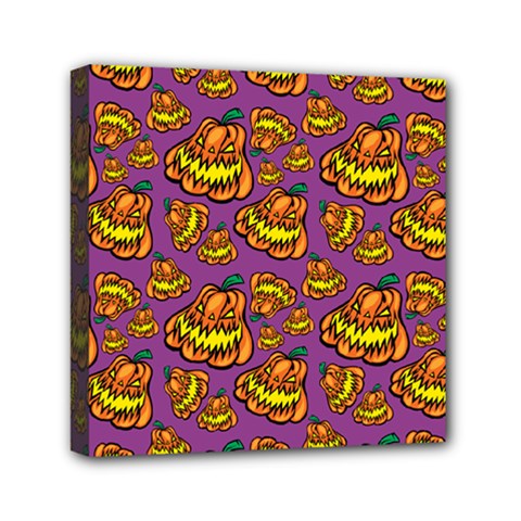 Halloween Colorful Jackolanterns  Mini Canvas 6  X 6  by iCreate