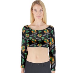 Halloween Ghoul Zone Icreate Long Sleeve Crop Top by iCreate