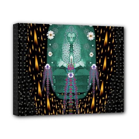 Temple Of Yoga In Light Peace And Human Namaste Style Canvas 10  X 8  by pepitasart