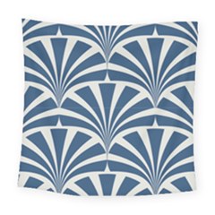 Teal,white,art Deco,pattern Square Tapestry (large) by NouveauDesign
