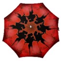 Dancing Couple On Red Background With Flowers And Hearts Straight Umbrellas View1