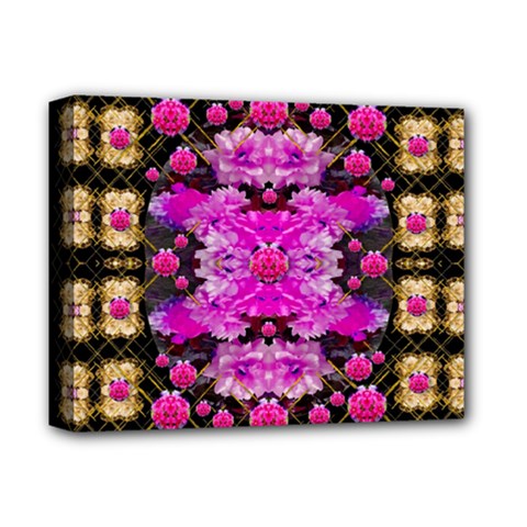 Flowers And Gold In Fauna Decorative Style Deluxe Canvas 14  X 11  by pepitasart