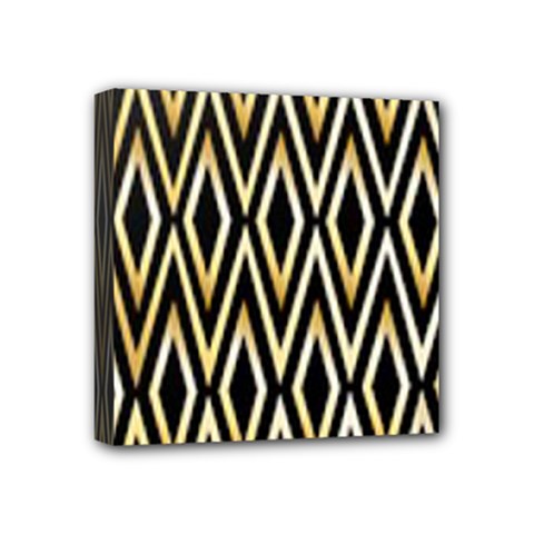 Gold,black,art Deco Pattern Mini Canvas 4  X 4  by NouveauDesign