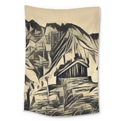 Ink Art Large Tapestry by NouveauDesign