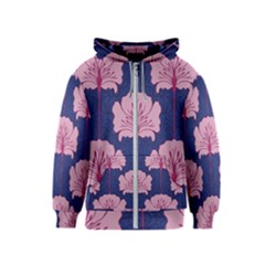 Beautiful Art Nouvea Floral Pattern Kids  Zipper Hoodie by NouveauDesign