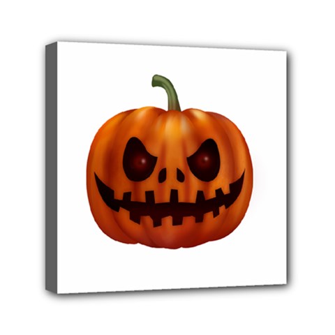 Halloween Pumpkin Mini Canvas 6  X 6  by Valentinaart