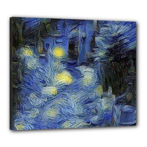 Van Gogh Inspired Canvas 24  X 20  by NouveauDesign