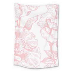 Vintage Pink Floral Large Tapestry by NouveauDesign