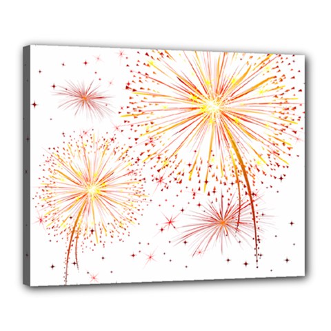 Fireworks Triangle Star Space Line Canvas 20  X 16  by Mariart