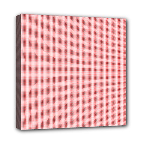 Red Polka Dots Line Spot Mini Canvas 8  X 8  by Mariart