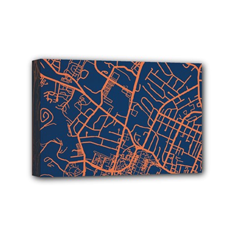 Virginia Map Art City Mini Canvas 6  X 4  by Mariart