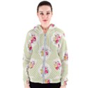 green shabby chic Women s Zipper Hoodie View1
