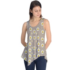 Star Fall Of Fantasy Flowers On Pearl Lace Sleeveless Tunic by pepitasart