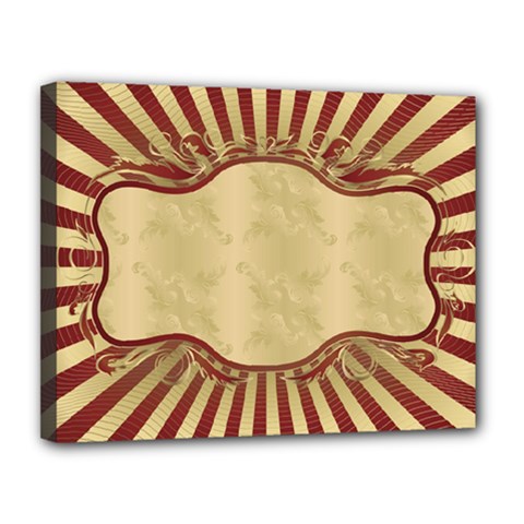 Art Deco Red Canvas 14  X 11  by NouveauDesign