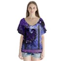 Beautiful Violet Spiral For Nocturne Of Scorpio V-Neck Flutter Sleeve Top View1