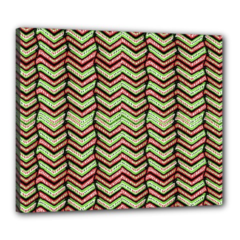 Zig Zag Multicolored Ethnic Pattern Canvas 24  X 20  by dflcprintsclothing