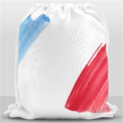 France Flag, Banner Watercolor Painting Art Drawstring Bag (large) by picsaspassion