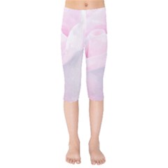 Rose Pink Flower, Floral Aquarel - Watercolor Painting Art Kids  Capri Leggings  by picsaspassion