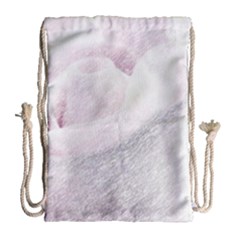 Rose Pink Flower  Floral Pencil Drawing Art Drawstring Bag (large) by picsaspassion