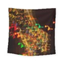 Christmas Tree Light Color Night Square Tapestry (Small) View1