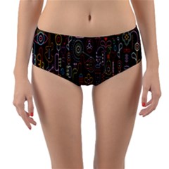 Features Illustration Reversible Mid-waist Bikini Bottoms by Mariart