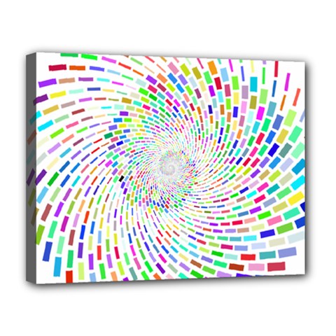 Prismatic Abstract Rainbow Canvas 14  X 11  by Mariart