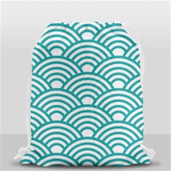 Art Deco Teal Drawstring Bag (small) by NouveauDesign