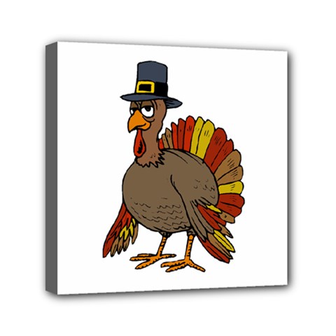 Thanksgiving Turkey  Mini Canvas 6  X 6  by Valentinaart