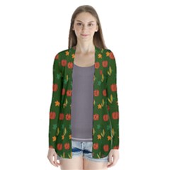 Thanksgiving Turkey  Drape Collar Cardigan by Valentinaart