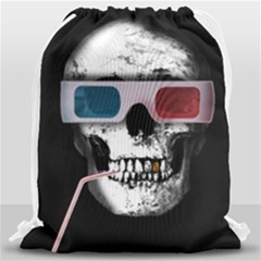 Cinema Skull Drawstring Bag (large) by Valentinaart