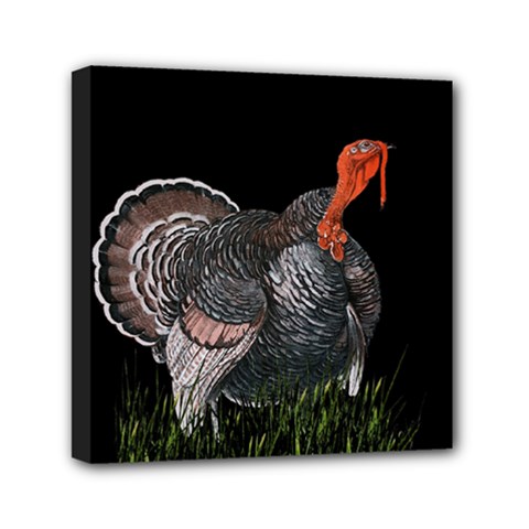 Thanksgiving Turkey Mini Canvas 6  X 6  by Valentinaart