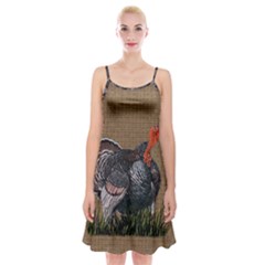 Thanksgiving Turkey Spaghetti Strap Velvet Dress by Valentinaart
