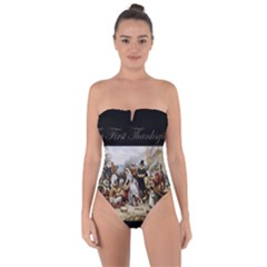 The First Thanksgiving Tie Back One Piece Swimsuit by Valentinaart