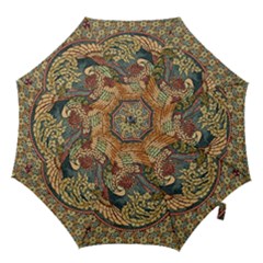 Wings Feathers Cubism Mosaic Hook Handle Umbrellas (small) by Celenk