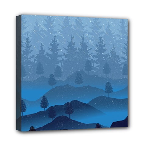 Blue Mountain Mini Canvas 8  X 8  by berwies