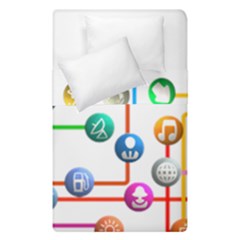 Icon Media Social Network Duvet Cover Double Side (single Size) by Celenk