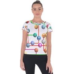 Icon Media Social Network Short Sleeve Sports Top  by Celenk