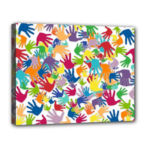 Volunteers Hands Voluntary Wrap Canvas 14  X 11  by Celenk