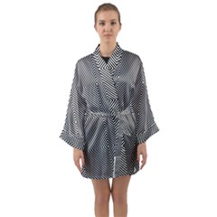 Diagonal Stripe Pattern Seamless Long Sleeve Kimono Robe by Celenk