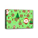 Santa and Rudolph pattern Mini Canvas 6  x 4  View1