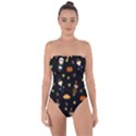 Pilgrims and Indians pattern - Thanksgiving Tie Back One Piece Swimsuit View1
