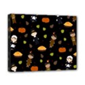 Pilgrims and Indians pattern - Thanksgiving Canvas 10  x 8  View1