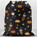 Pilgrims and Indians pattern - Thanksgiving Drawstring Bag (Large) View2