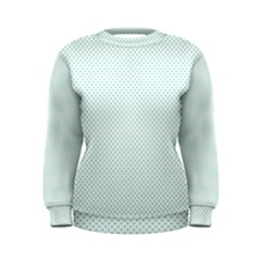 Tiffany Aqua Blue Candy Polkadot Hearts On White Women s Sweatshirt by PodArtist