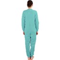 Tiffany Aqua Blue Puffy Quilted Pattern OnePiece Jumpsuit (Ladies)  View2
