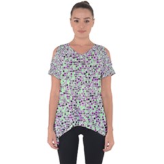 Pattern Cut Out Side Drop Tee by gasi