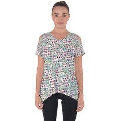 Pattern Cut Out Side Drop Tee by gasi