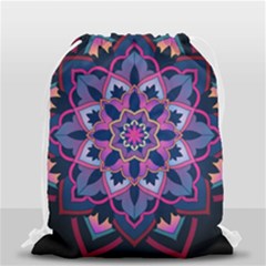 Mandala Circular Pattern Drawstring Bag (small) by Celenk